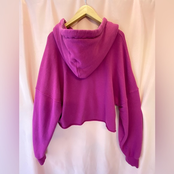 UGG KEIRA CROPPED HOODIE IN PINK/PURPLE - Picture 2 of 6